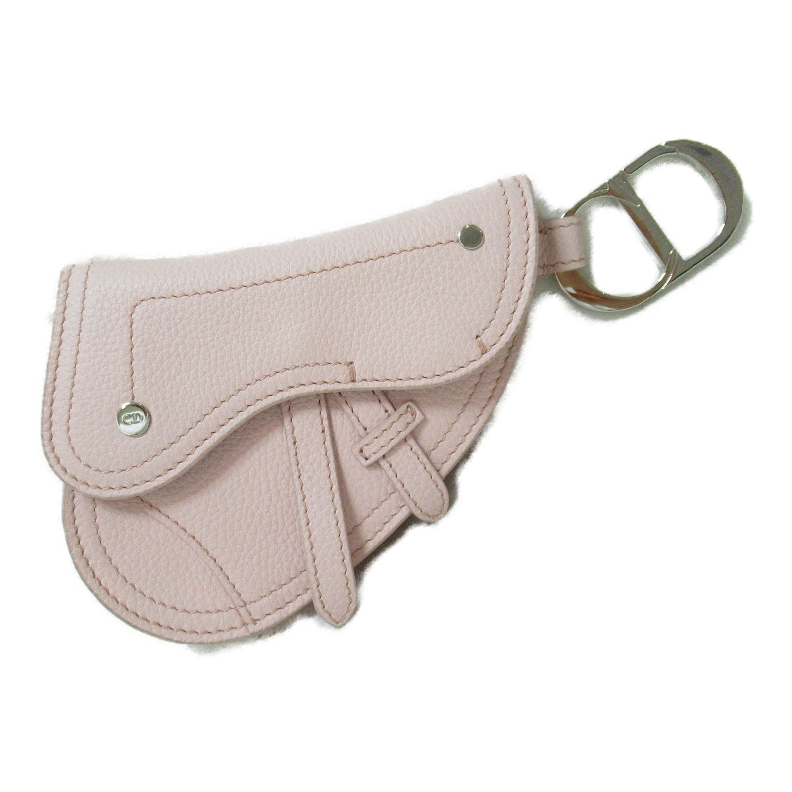 Dior Saddle Pouch Accessory Pouch Leather Pink Baby Pink